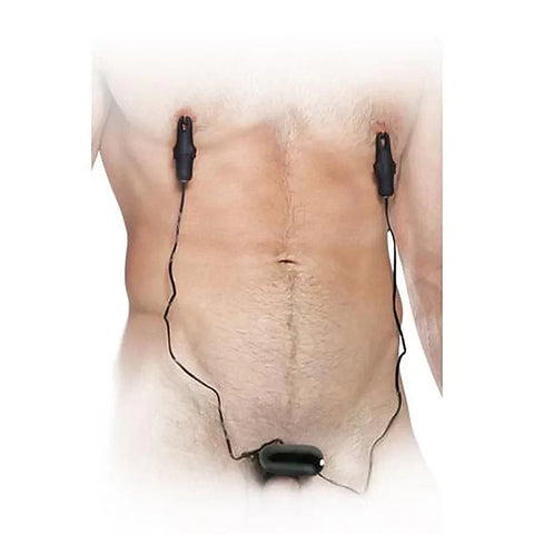 Fetish Fantasy Vibrating Cock Ring & Nipple Clamps