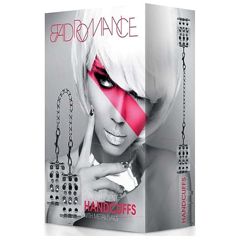 Bad Romance Translucent Handcuffs with Metal Nails