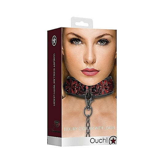 Ouch! Luxury Collar with Leash by Shots Toys