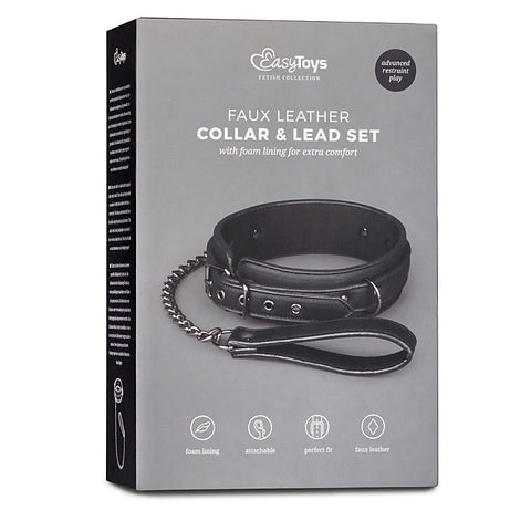 Fetish Collar with Leash by Easytoys