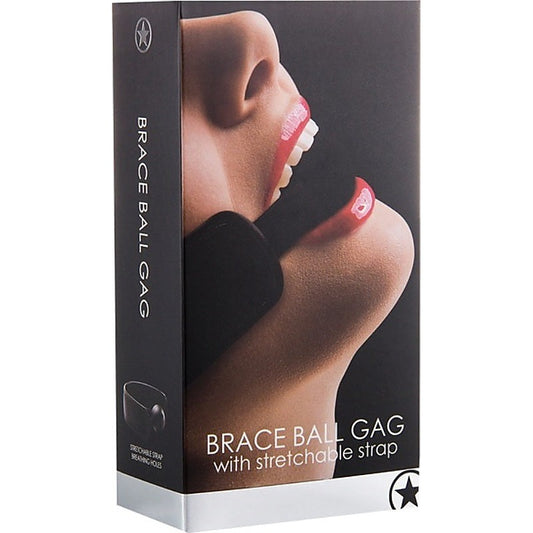 Brace Ball Gag Black by Shots Toys