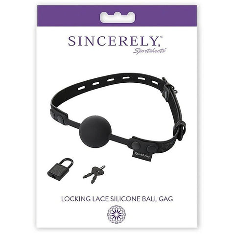 Sincerely Locking Lace Silicone Ball Gag by Sportsheets