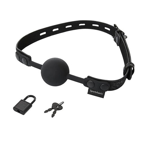 Sincerely Locking Lace Silicone Ball Gag by Sportsheets