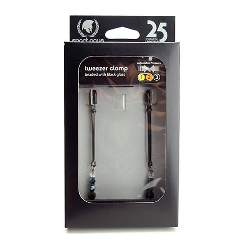 Adjustable Tweezer Clamps with Beaded Glass by Spartacus