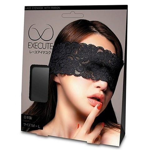 Lace Eyemask with Ribbon by Execute Lingerie