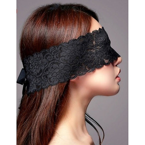 Lace Eyemask with Ribbon by Execute Lingerie