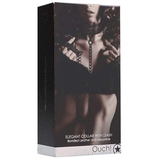 Elegant BDSM Play Collar with Leash by Shots Toys