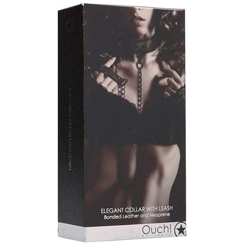 Elegant BDSM Play Collar with Leash by Shots Toys