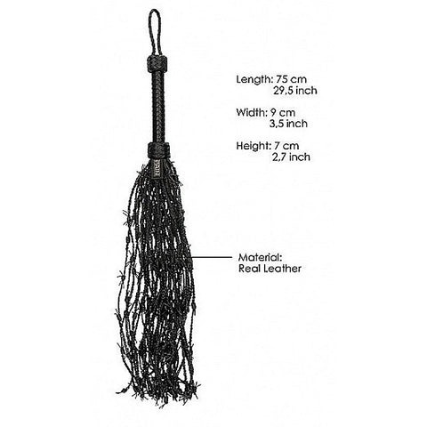 Leather Barbed Wire Flogger by Shots Toys