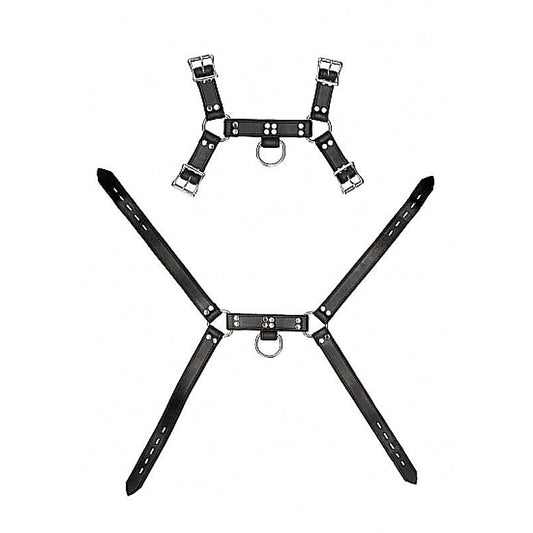 Pain Leather Male Chest Harness by Shots Toys
