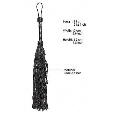 Pain Leather Suede Barbed Wired Flogger by Shots Toys