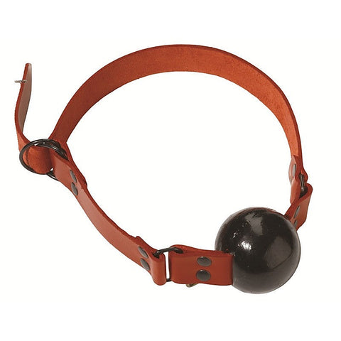 Red Rubber Ball Gag with D Ring Closure by Spartacus
