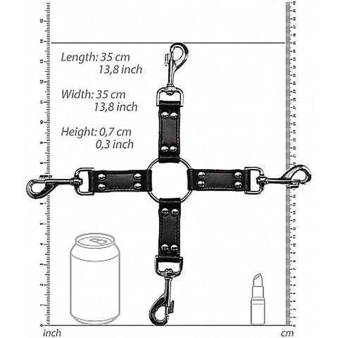 Pain 4-Way Leather Hogtie by Shots Toys