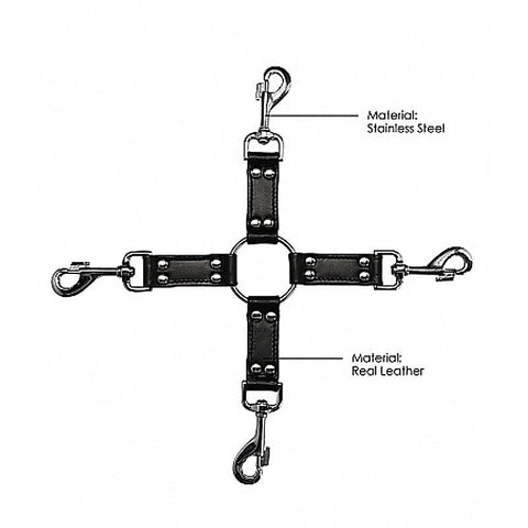 Pain 4-Way Leather Hogtie by Shots Toys
