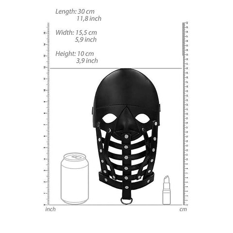 Pain Leather Male Mask by Shots Toys