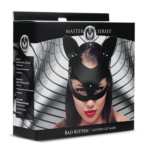 Bad Kitten Leather Cat Mask by XR Brands