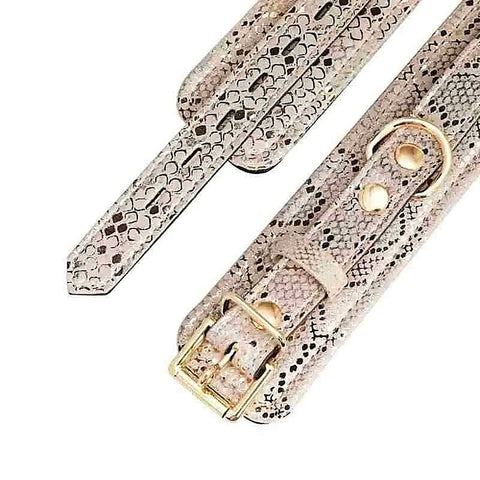 Snake Print Microfiber Ankle Restraints by Spartacus