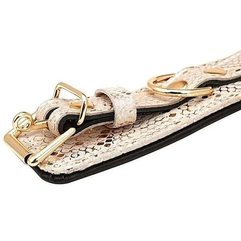 Snake Print Microfiber Ankle Restraints by Spartacus