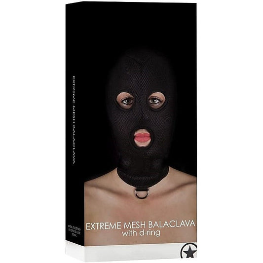 Ouch! Extreme Mesh Balaclava with D-Ring by Shots Toys