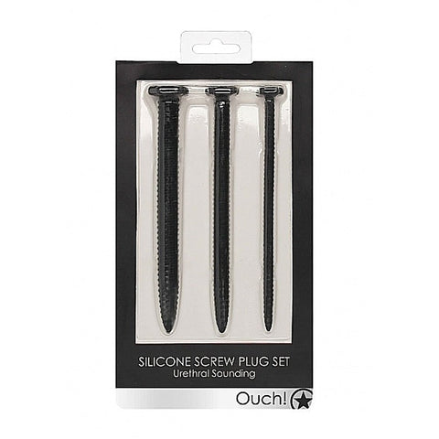 Ouch! Silicone Screw Plug Set by Shots Toys