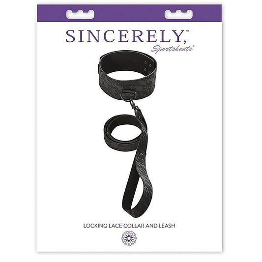 Sincerely Locking Lace Collar and Leash by Sportsheets