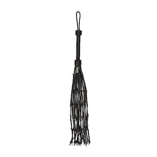 Pain Saddle Leather with Barbed Wire Flogger by Shots Toys