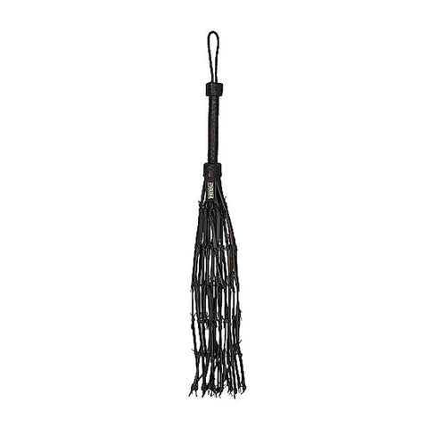 Pain Saddle Leather with Barbed Wire Flogger by Shots Toys