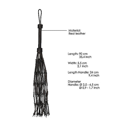 Pain Saddle Leather with Barbed Wire Flogger by Shots Toys