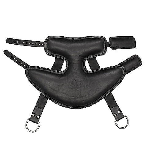 Wrap-Around Leather Suspension Ankle Cuffs by Shots Toys