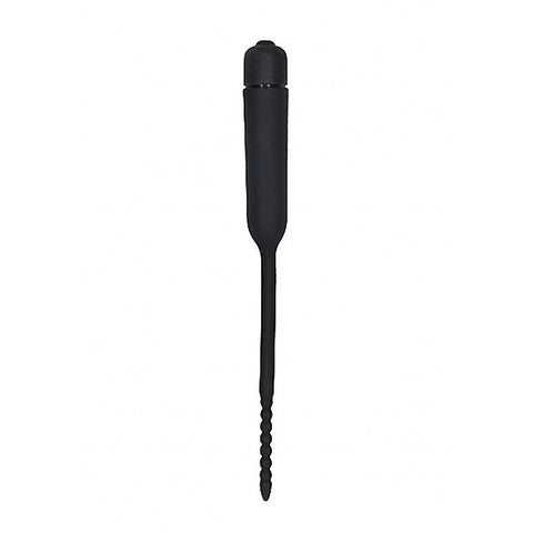 Silicone Vibrating Bullet Plug with Beaded Tip by Shots Toys