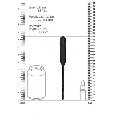 Silicone Vibrating Bullet Plug with Beaded Tip by Shots Toys