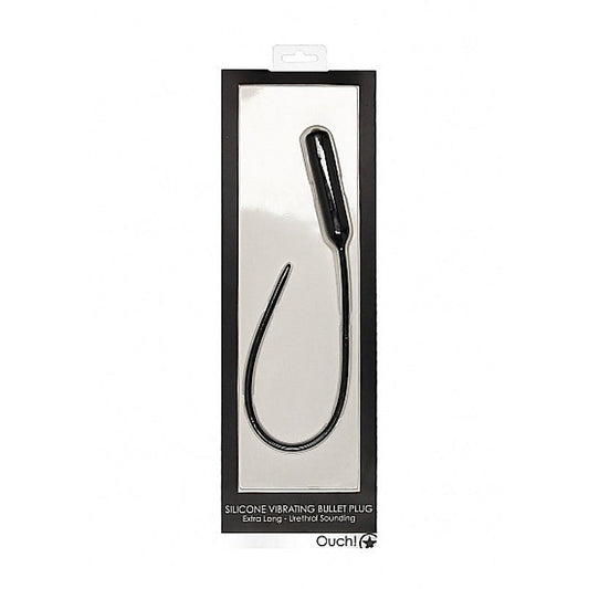 Silicone Vibrating Bullet Plug Extra Long by Shots Toys