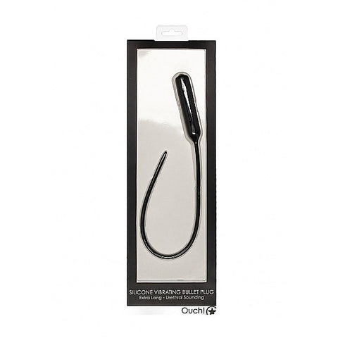 Silicone Vibrating Bullet Plug Extra Long by Shots Toys