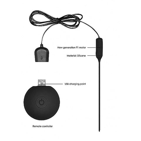Silicone Rechargeable Vibrating Plug by Shots Toys