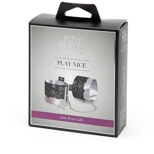 Fifty Shades of Grey Play Nice Satin and Lace Wrist Cuffs
