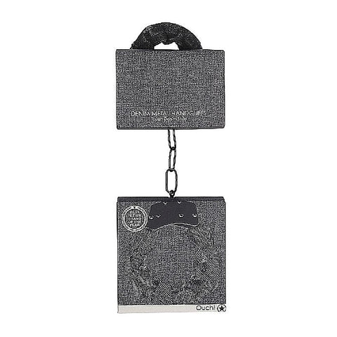 Denim Metal Handcuffs by Shots Toys