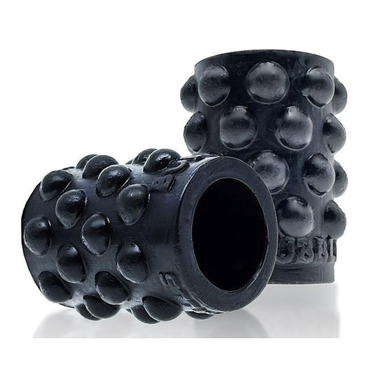 Bubbles Black Silicone Cock Ring by Oxballs