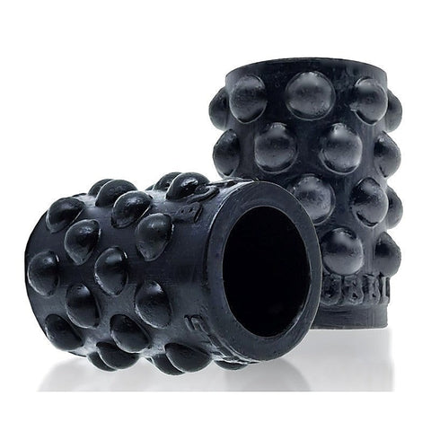 Bubbles Black Silicone Cock Ring by Oxballs