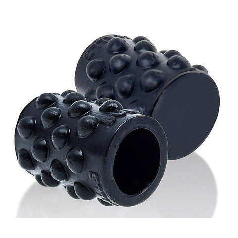 Bubbles Black Silicone Cock Ring by Oxballs