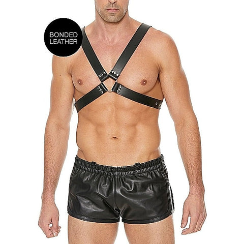 Adjustable Leather Harness for Men by Shots Toys