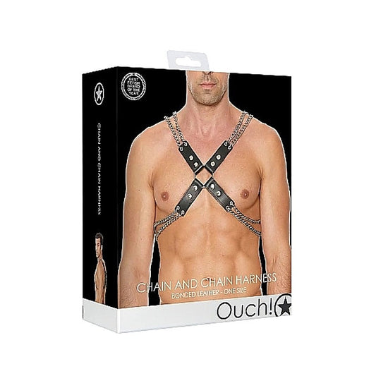 Chain and Chain Harness Black by Shots Toys