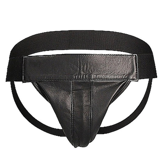 Uomo Plain Front Jock Black by Shots Toys