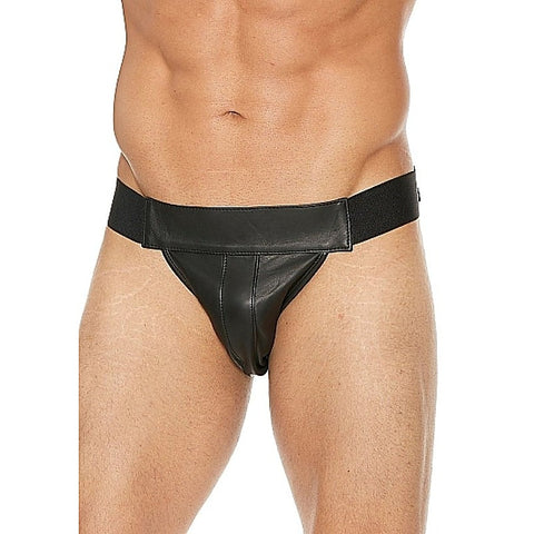 Uomo Plain Front Jock Black by Shots Toys