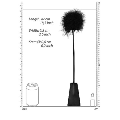 Black and White Crop with Feather Tickler by Shots Toys