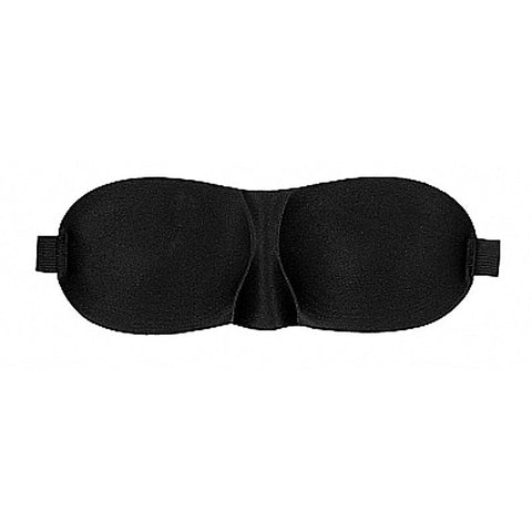 Black and White Satin Curvy Eye Mask by Shots Toys