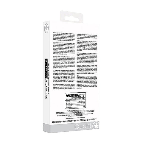 Black and White Satin Curvy Eye Mask by Shots Toys