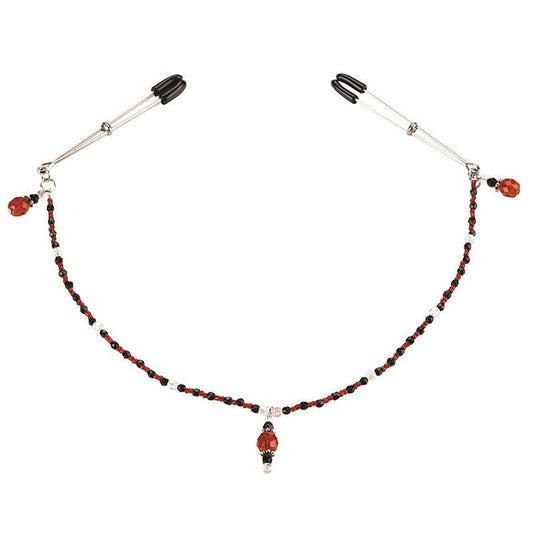 Single Strand Deluxe Beaded Clamp Red by Spartacus