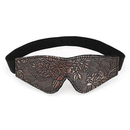 Brown Floral Print Blindfold by Spartacus Enterprises