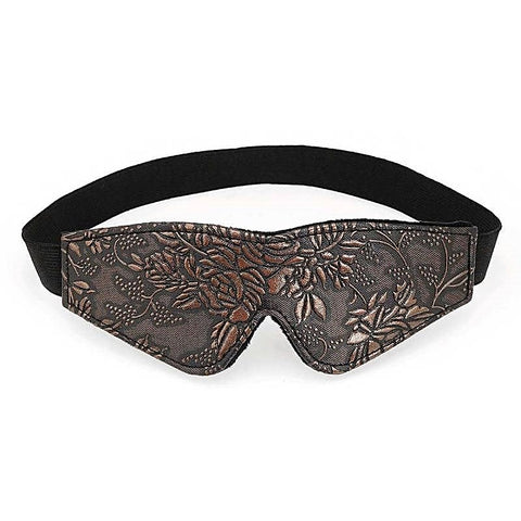Brown Floral Print Blindfold by Spartacus Enterprises