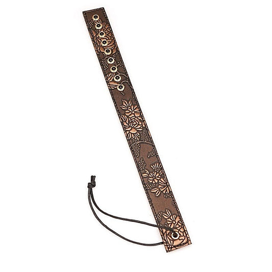 Brown Floral Print Paddle by Spartacus Enterprises